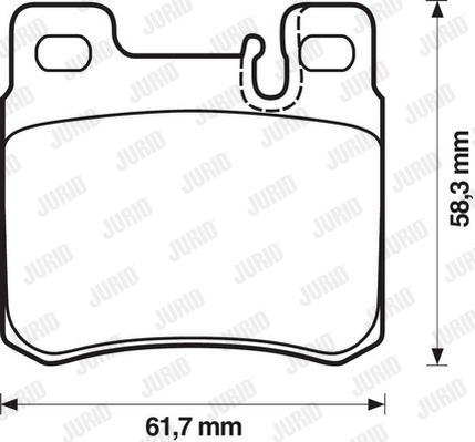 JURID 571435J Kit pastiglie freno, Freno a disco