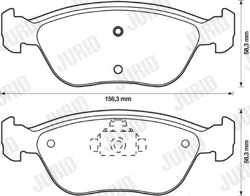 JURID 571457J Kit pastiglie freno, Freno a disco