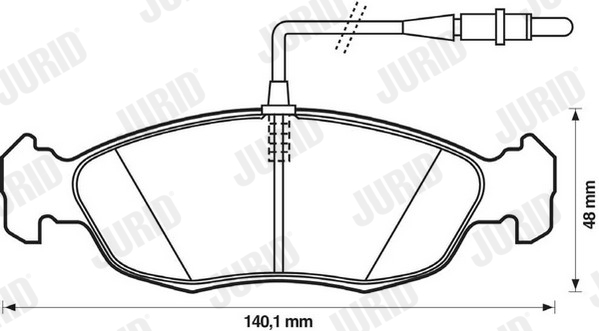 JURID 571509J Kit pastiglie freno, Freno a disco