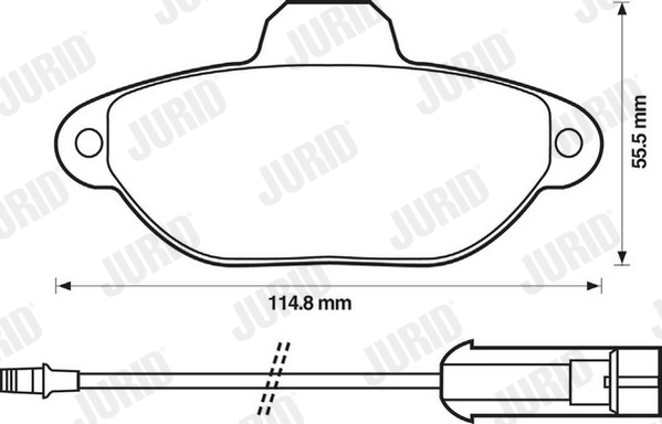 JURID 571523D Kit pastiglie freno, Freno a disco