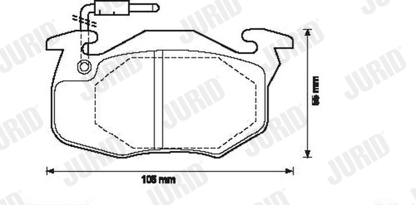 JURID 571524J Kit pastiglie freno, Freno a disco