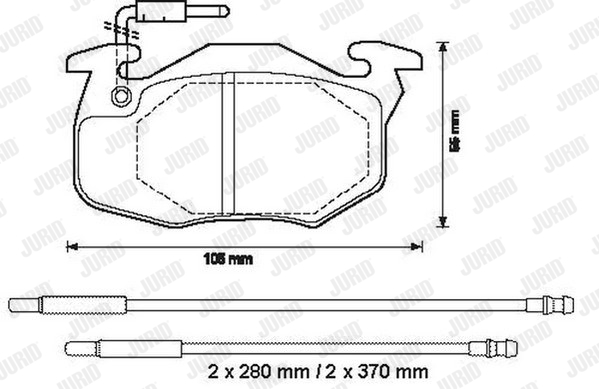 JURID 571525J Kit pastiglie freno, Freno a disco-Kit pastiglie freno, Freno a disco-Ricambi Euro