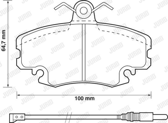 JURID 571526J Kit pastiglie freno, Freno a disco