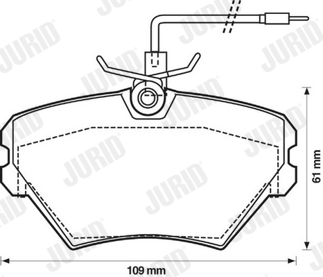 JURID 571550J Kit pastiglie freno, Freno a disco