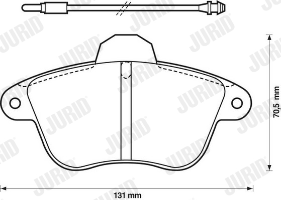 JURID 571741J Kit pastiglie freno, Freno a disco-Kit pastiglie freno, Freno a disco-Ricambi Euro