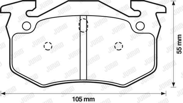 JURID 571747J Kit pastiglie freno, Freno a disco