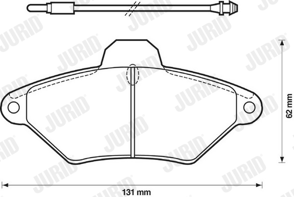 JURID 571757J Kit pastiglie freno, Freno a disco