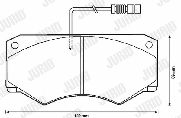 JURID 571825J Kit pastiglie freno, Freno a disco-Kit pastiglie freno, Freno a disco-Ricambi Euro