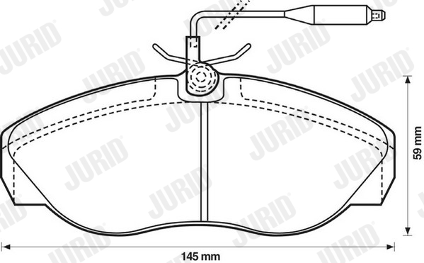 JURID 571839J Kit pastiglie freno, Freno a disco-Kit pastiglie freno, Freno a disco-Ricambi Euro