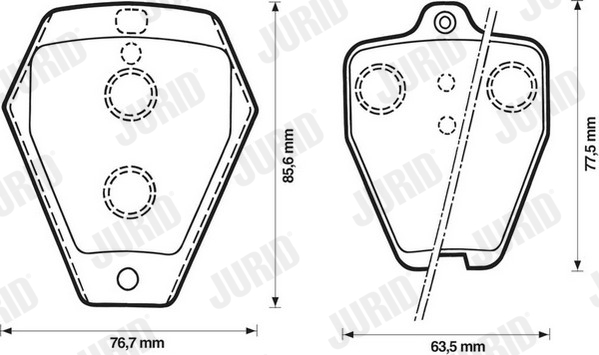 JURID 571871J Kit pastiglie freno, Freno a disco