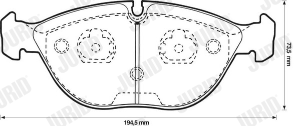 JURID 571872J Kit pastiglie freno, Freno a disco-Kit pastiglie freno, Freno a disco-Ricambi Euro