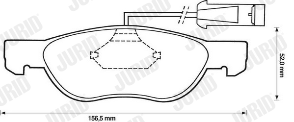 JURID 571883J Kit pastiglie freno, Freno a disco