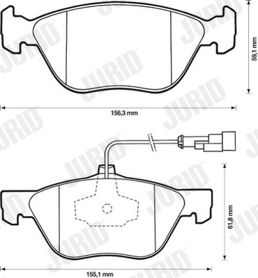 JURID 571884J Kit pastiglie freno, Freno a disco