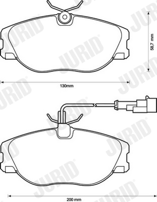 JURID 571894J Kit pastiglie freno, Freno a disco