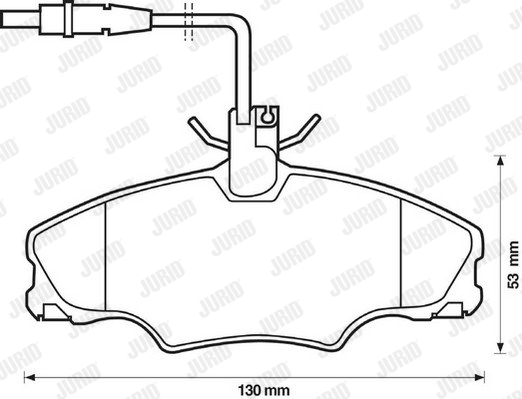 JURID 571897J Kit pastiglie freno, Freno a disco