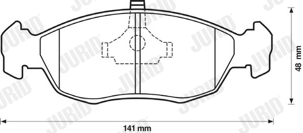 JURID 571902J Kit pastiglie freno, Freno a disco