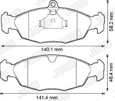 JURID 571924J Kit pastiglie freno, Freno a disco