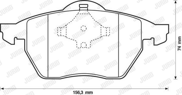 JURID 571935J Kit pastiglie freno, Freno a disco