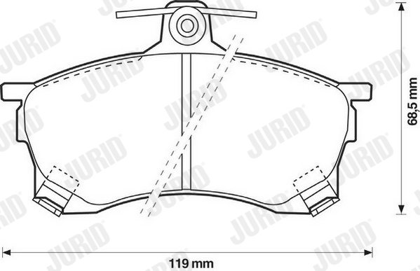 JURID 571942J Kit pastiglie freno, Freno a disco