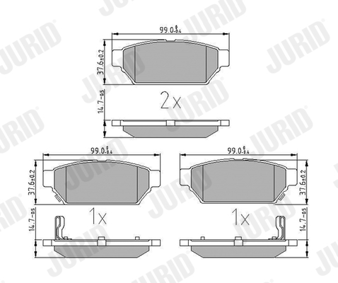 DELPHI LP2662 Bremsekloss sett