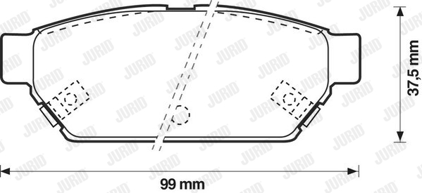 JURID 571943J Kit pastiglie freno, Freno a disco