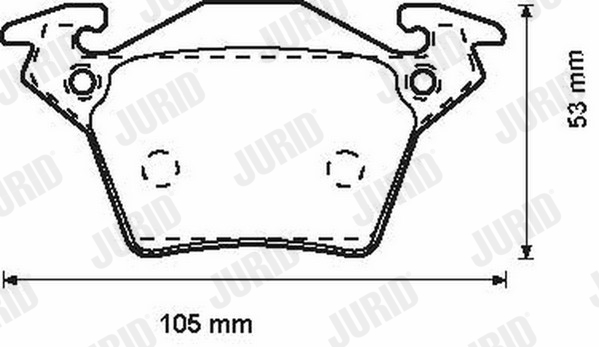 JURID 571947J Kit pastiglie freno, Freno a disco