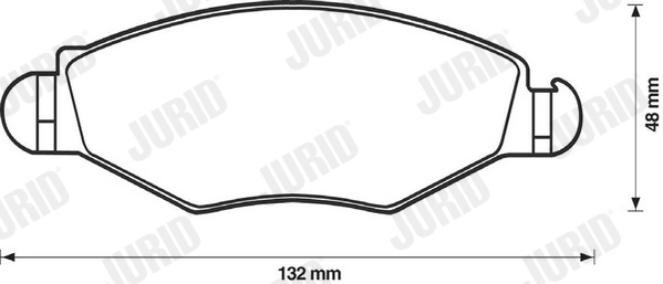 JURID 571954D Kit pastiglie freno, Freno a disco