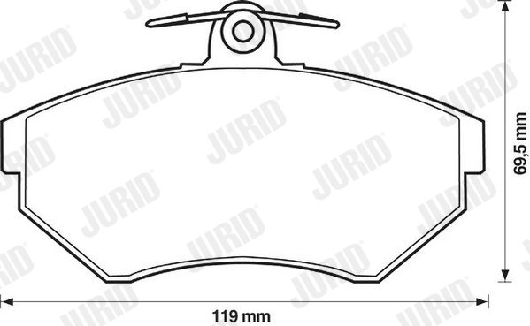 JURID 571955J Kit pastiglie freno, Freno a disco