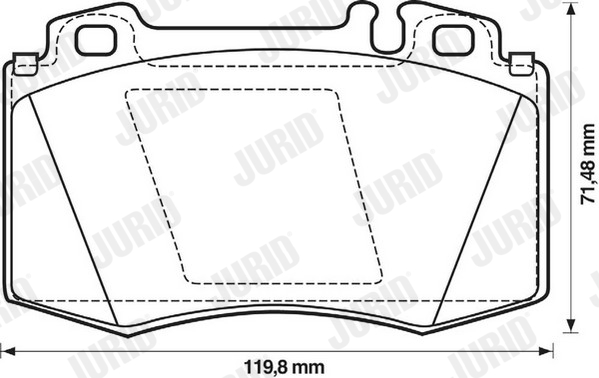 JURID 571961J Kit pastiglie freno, Freno a disco