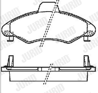JURID 571964J Kit pastiglie freno, Freno a disco