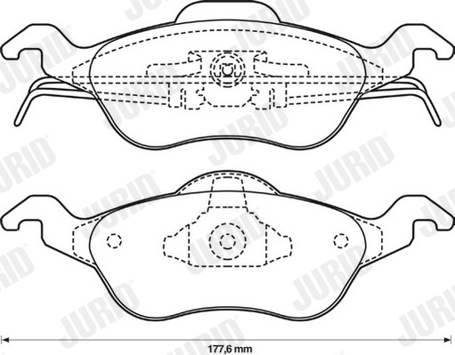 JURID 571967D Kit pastiglie freno, Freno a disco-Kit pastiglie freno, Freno a disco-Ricambi Euro