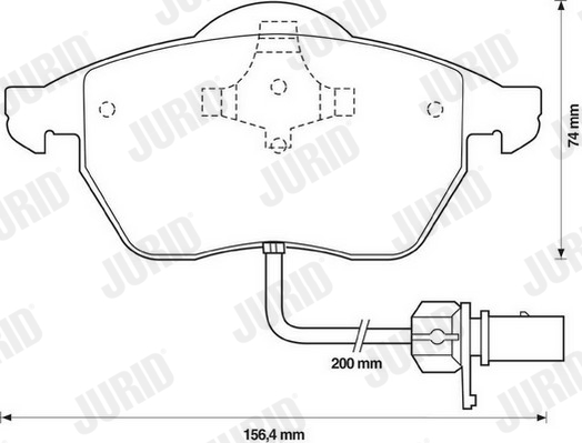 JURID 571982J Kit pastiglie freno, Freno a disco