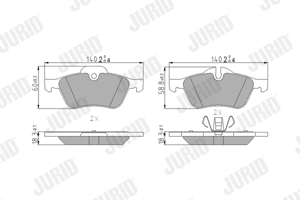 JURID 573023J Bremsekloss sett