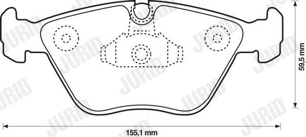 JURID 571994JC Kit pastiglie freno, Freno a disco