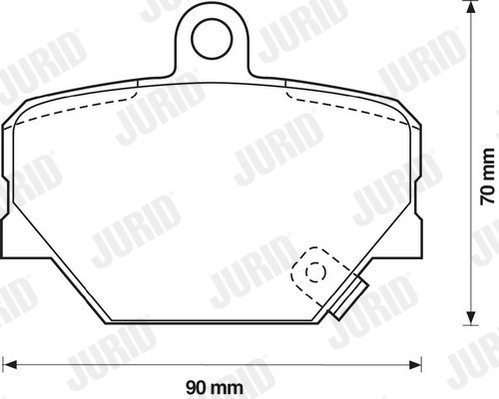 JURID 571995JC Kit pastiglie freno, Freno a disco