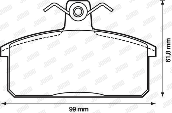 JURID 572160J Kit pastiglie freno, Freno a disco