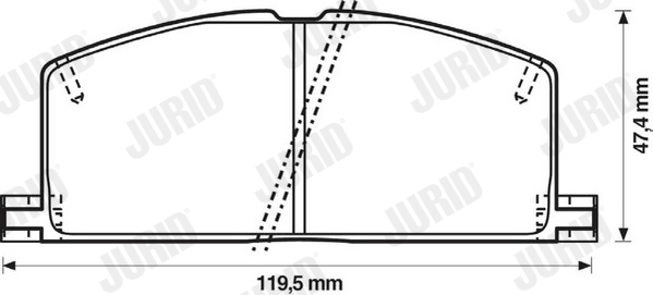 JURID 572255J Kit pastiglie freno, Freno a disco-Kit pastiglie freno, Freno a disco-Ricambi Euro