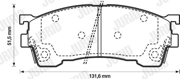 JURID 572325J Kit pastiglie freno, Freno a disco