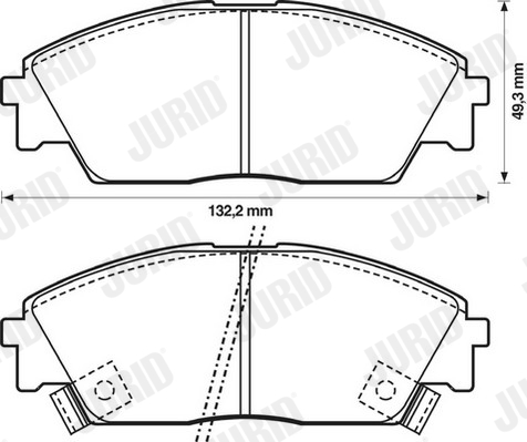 JURID 572330J Kit pastiglie freno, Freno a disco