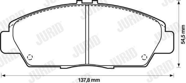 JURID 572350J Kit pastiglie freno, Freno a disco