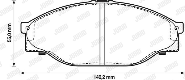 JURID 572378J Kit pastiglie freno, Freno a disco