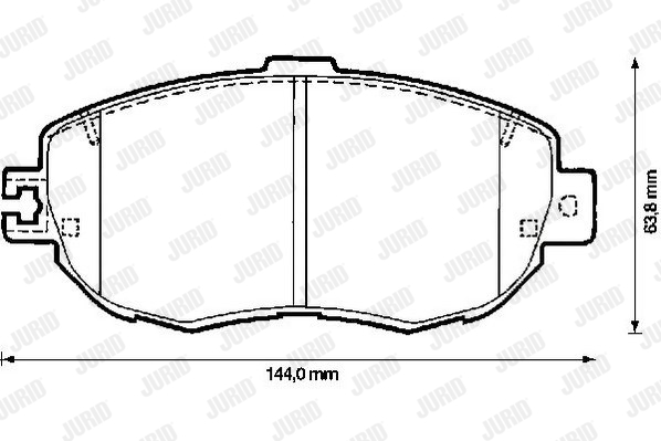 JURID 572380J Kit pastiglie freno, Freno a disco