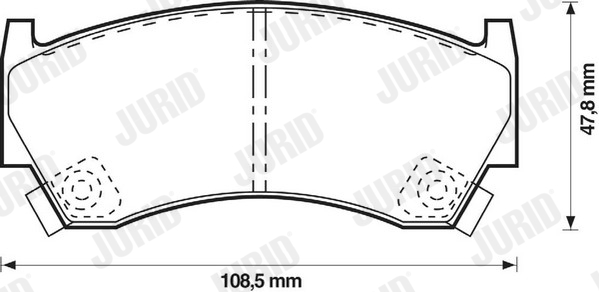 JURID 572396J Kit pastiglie freno, Freno a disco