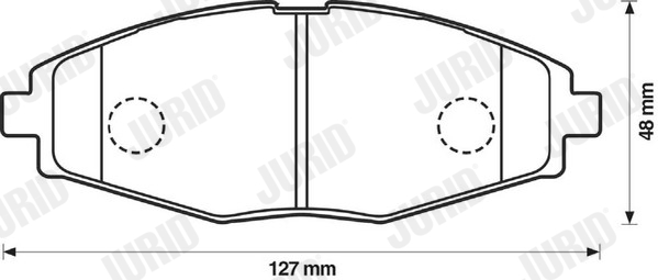 JURID 572402J Kit pastiglie freno, Freno a disco