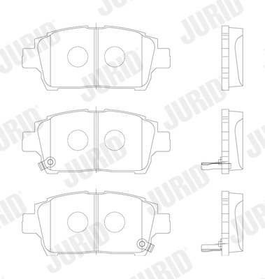 JURID 572405J fékbetétkészlet, tárcsafék BYD GEELY LIFAN TOYOTA