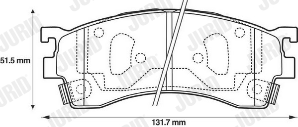 JURID 572434J Kit pastiglie freno, Freno a disco-Kit pastiglie freno, Freno a disco-Ricambi Euro