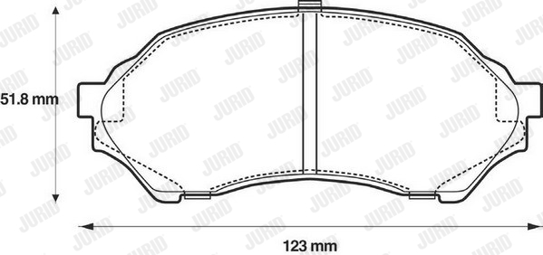 JURID 572437J Kit pastiglie freno, Freno a disco