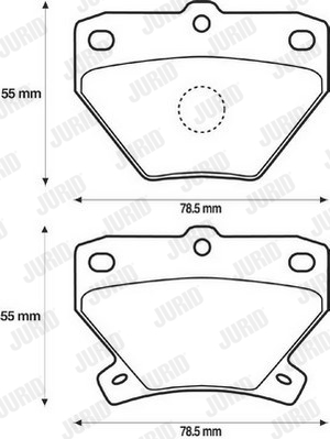 JURID 572450J Kit pastiglie freno, Freno a disco