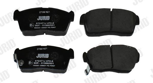 JURID 572471J fékbetétkészlet, tárcsafék DAIHATSU NISSAN PERODUA SUBARU SUZUKI