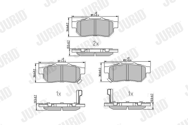 JURID 572473J fékbetétkészlet, tárcsafék ACURA HONDA